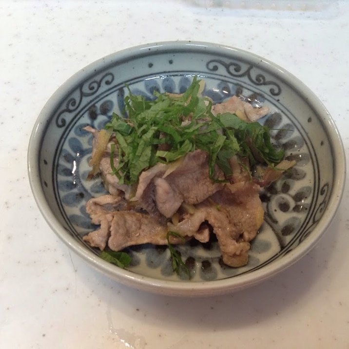 夏味!ミョウガと豚肉のサッパリポン酢炒め♪